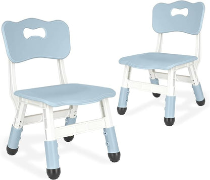 Kids Chair Adjustable Height Children Chairs Suitable for Children Age 2-8 with Foot Covers for Home Classroom Kindergarten and Children's venues Two-Pack