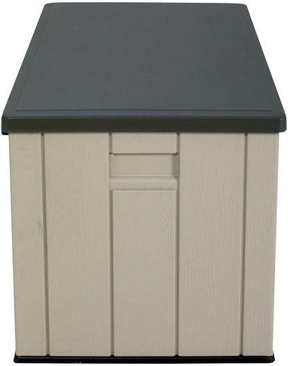 LIFETIME 60254 Heavy-Duty Outdoor Storage Deck Box, 150 Gallon, Desert Sand/Brown