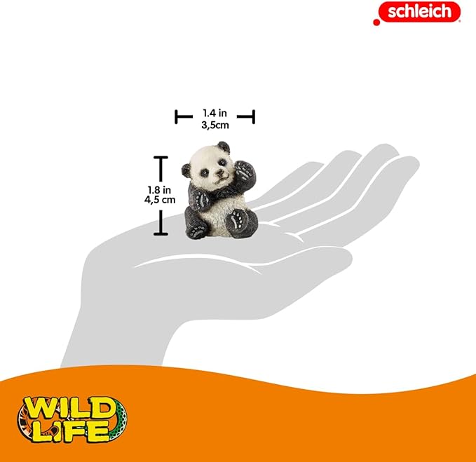 Schleich Wild Life, Wild Animal Jungle Toys for Boys and Girls, Baby Panda Cub Toy Figurine, Ages 3+