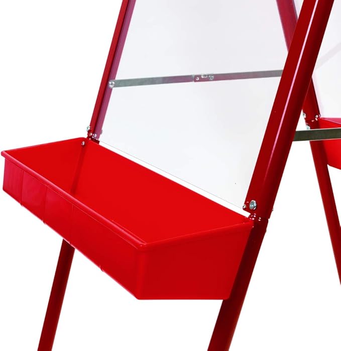 Colorations - 2WAPE 2-Way Indoor/Outdoor Adjustable Acrylic Panel Easel for Kids (23"L x 29-1/2"W x 45"H)