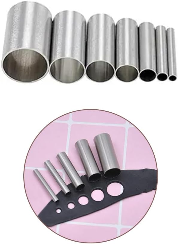 11PCS Polymer Clay Cutter Tool Set Acrylic Clay Roller with Acrylic Sheet Backing Board Clay Wire Texture Needle Detail Modeling Shaping Tool Round Shape Clay Cutters for Clay DIY Sculpting Craft