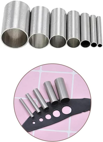 11PCS Polymer Clay Cutter Tool Set Acrylic Clay Roller with Acrylic Sheet Backing Board Clay Wire Texture Needle Detail Modeling Shaping Tool Round Shape Clay Cutters for Clay DIY Sculpting Craft