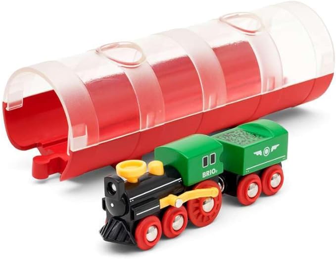 BRIO World 33892 - Classic Steam Train & Tunnel - 3 Piece Wooden Toy Train Set | Perfect for Kids Age 3 and Up | FSC-Certified Wood | Compatible with BRIO Sets