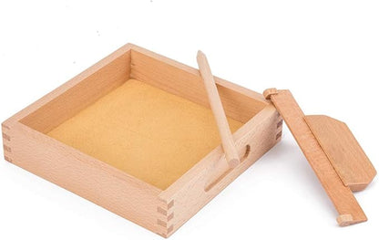 Montessori Letter Formation Sand Tray with Wooden Pen Montessori Educational Toys for Kids Alphabet and Number Learning Toy Writing Exercises Tool