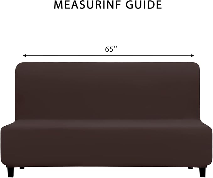 PureFit 100% Dual Waterproof Futon Cover, Waterproof Couch Cover for Futon - Stretch Non Slip Fleece Sofa Covers Washable, Leakproof Furniture Protector for Kids, Pets, Dog (Futon, Chocolate)