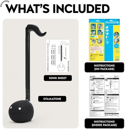 Otamatone Japanese Electronic Musical Instrument Portable Music Synthesizer from Japan by Maywa Denki Studio Award Winning, Educational Fun Gift for Children, Teens & Adults - Black
