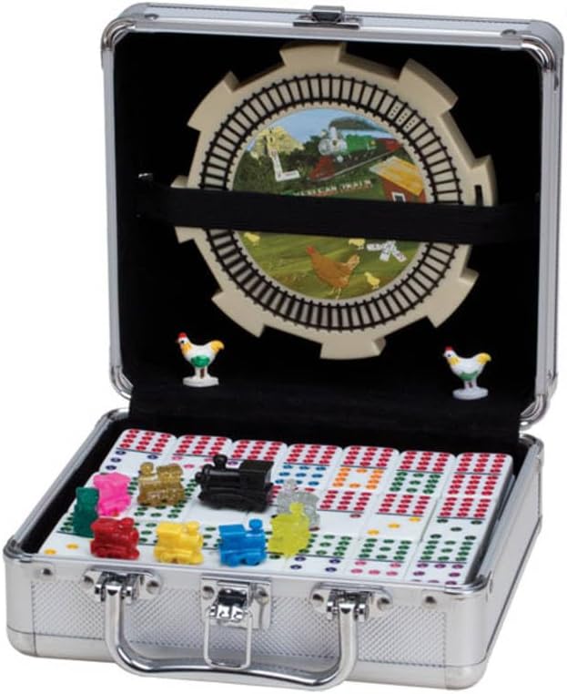 Mexican Train & Chicken Domino Set, Professional Set of 91, Double of 12