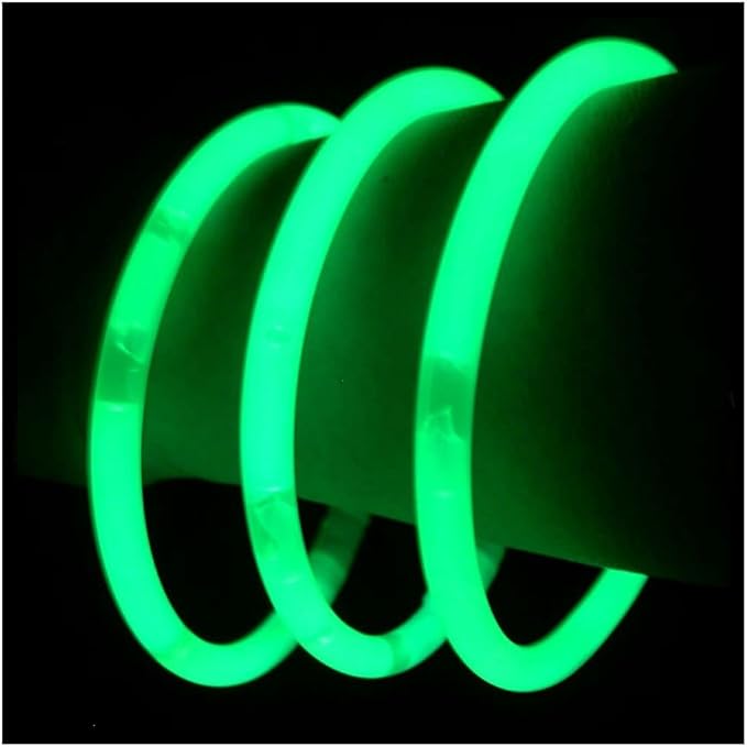 Glow Sticks Bulk Wholesale Bracelets, 2500 8” Green Glow Stick Glow Bracelets, Bright Color, Glow 8-12 Hrs, Glow Party Favors Supplies, Sturdy Packaging, GlowWithUs Brand
