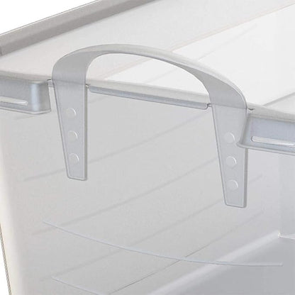 Life Story 24 Pack Light Duty Stackable Storage Bin, 55 Quart Home Organizer, Versatile Lightweight Locking Bins with Carrying Handles, Clear