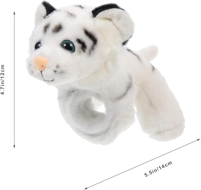 Kisangel 1pc Plush Huggable Stuffed Animals Jungle Themed Slap Bracelet Wrist Hugger Plush for Jungle Party Favors(As Shown 1)