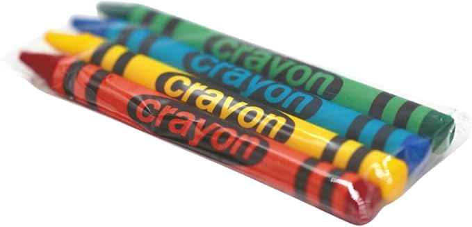 Lucky Art 80 Sets of 4 Packs (320 count) Standard Size Crayons - Mini Crayon Packs Non-Toxic Crayons; Crayons in bulk for Kids Party Favors, School Supplies for Teachers & Travel Crayons