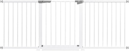 Extra Long Baby Gates for Large Openings, Baby Gate Extra Wide, Outdoor Dog Gates for The House, Pet Gate Indoor, Baby Fence, Child Proof Gate, Kiddie Gates, Adjustable Baby Gate for Doorways.