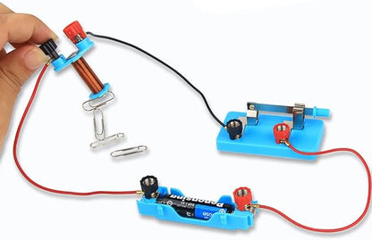 Science Magnets Experiment Set for Kids Electricity and Magnetism Kit for Students Stem Kit Physics Lab Basic Circuit Tools for Learning Starter