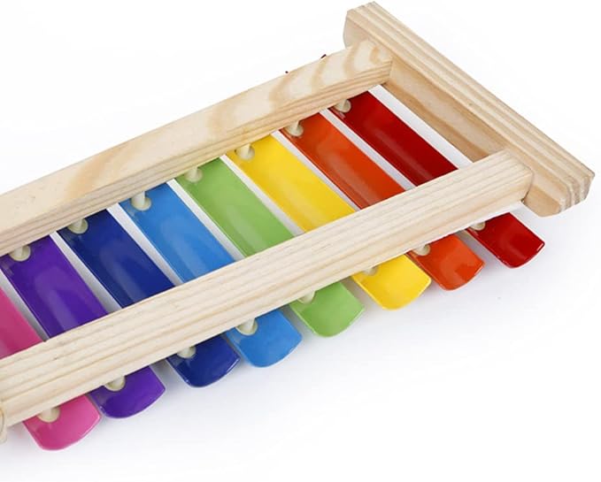 Children’s Xylophone, Best Holiday/Birthday DIY Gift Ideas for Mini Musicians,, Wooden Xylophone Toys with Child Safety mallets, Children’s Educational Musical Toys