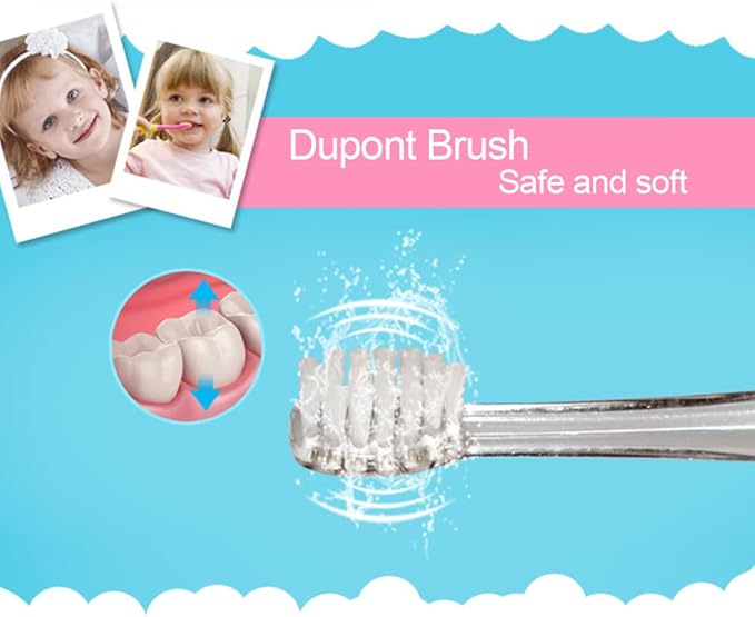 SEAGO Toothbrush Replacement Heads - SG977 SG513 - SEAGO Kids Toothbrushes Heads for Toddlers - Compatible with SEAGO Electric Toothbrushes Kids (White, 4-Pack) (White, 1 Count (Pack of 4))