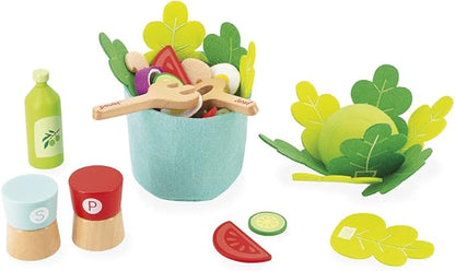 Janod - My Mixed Salad - 33 Piece Pretend Play Kitchen Set - 3 Years + J06595