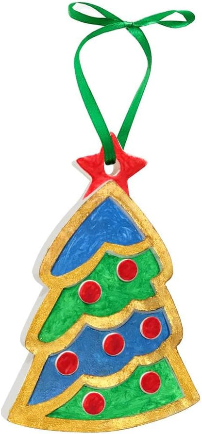 Christmas Crafts for Kids - DIY Christmas Tree Decorations Resin Ornaments Kits (Includes Paints Brushes) - Stocking Stuffers DIY Xmas Ornaments for KidsToddlers Girls Boys Ages 3-5 4-8 8-12