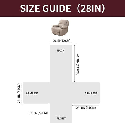 Easehomey 100% Waterproof Recliner Chair Covers, Non Slip Oversized Reclining Cover, Cover Furniture Protector Washable Chair Cover with Pocket,Elastic Straps for Kids,Pets,Dogs(Wine Red,28")