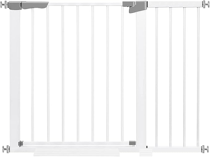 Extra Tall and Wide Baby Gate for Stairs, Child Gate, Auto Close Safety Baby Gate, Durability Dog Gate for The House, Doorways. Gates for Dogs Indoor, White Pressure Baby Gate.