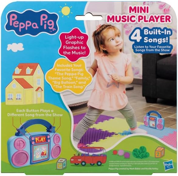 Peppa Pig Toy Music Player, Toddler Toy with Built-in Music and Lights (Peppa Pig)