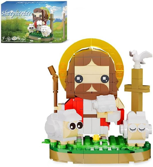 Jesus Christ Building Blocks Set, 277-Piece Shepherd Jesus Toy for Kids, Educational Christian Faith Toy for Children Age 6+, Ideal for Christmas and Birthdays