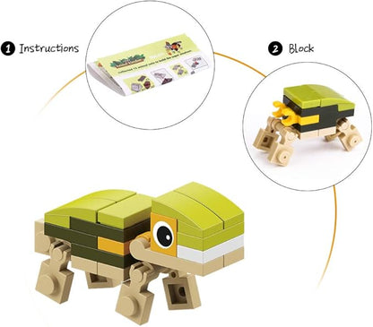 IAMGlobal 12 in 1 Mini Building Blocks Animals, Assorted Toy Animal, Building Blocks Stem Toys, Party Favor for Kids, Goodie Bags, Birthday, Carnival Prizes