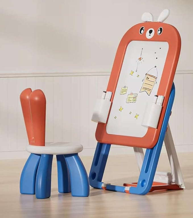 Multifunctional Children’s Drawing Board with Chair (Red)