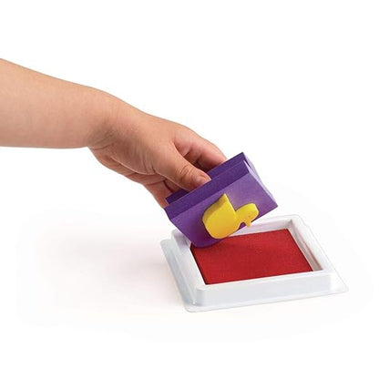 Colorations® Super Stamper Classroom Pack - Kids Crafts, Easy Craft Projects, Easy Art Projects, 16 Washable Ink Pads, 20 Unique, Handled Stampers, Foam Stampers, Shapes, Objects, Animal Stamps