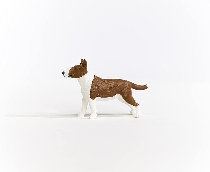 Schleich Farm World, Cute and Realistic Dog Toy Animals for Boys and Girls, Bull Terrier Dog Figurine, Ages 3+