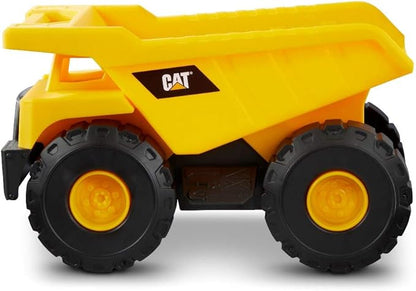CAT Construction Toys, 15" Dump Truck Toy, Ages 2+, Sturdy Plastic, No Batteries Required, CAT Construction Tough Rigs Series