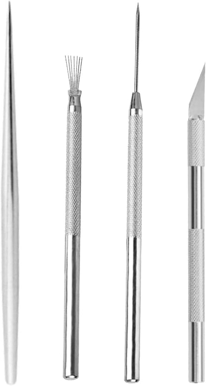4 Pcs Clay Needle Tools Set, Sculpting & Carving Tools for Precision Sculpting, Texturing and Ceramic Scoring, Model Clay Supplies