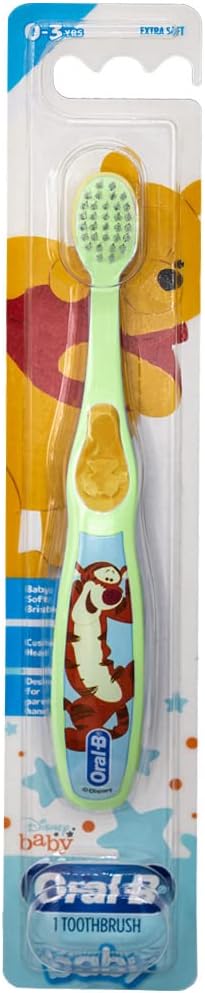 Oral-B Baby Manual Toothbrush, Pooh Characters, 0-3 Years Old, Extra Soft (Characters Vary) - Pack of 6