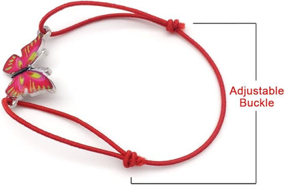 Elesa Miracle 12pc Women Girl Butterfly Bracelet Value Set Kids Party Favor Adjustable Bracelet