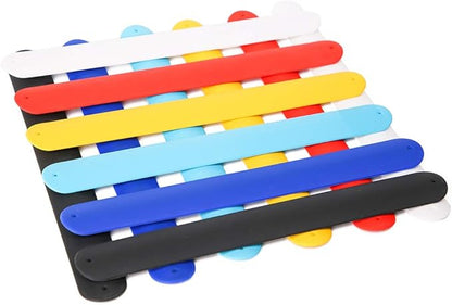 PROLOSO Slap Bracelets Silicone Slap Wristband Pirate Snap Bracelet Kids Slap Toy Bulk Party Favors 12 Pcs