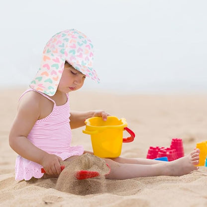 Gifts Treat Kids Legionnaires Hat, UPF 50+ Sun Protection Swim Cap Flap Hat for Kids, Quick Drying Sun Hat for Beach Seaside