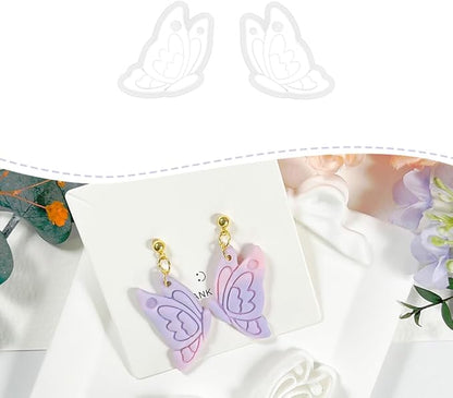 Xaekicr Butterfly Wings Polymer Clay Cutters – Clay Cutters for Earrings Making, Polymer Clay Molds for Jewelry DIY, Clay Tools for Handmade Crafts