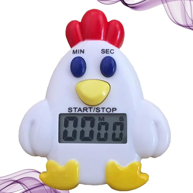 DOITOOL Mechanical Kitchen Timer, Cute Chick Timer for Kids, Wind Up 60 Minutes Manual Countdown Timer for Classroom, Home, Study and Cooking (with Battery)