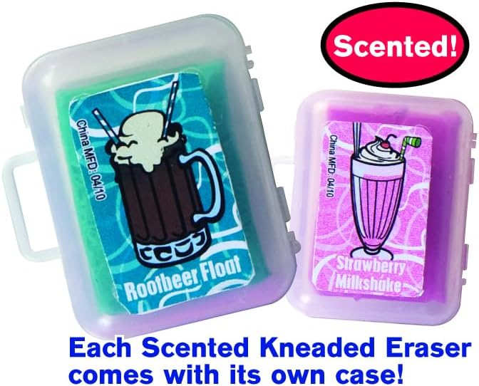 Raymond Geddes 68122 Snack Attack Scented Erasers For Kids, Assorted (Pack of 36)