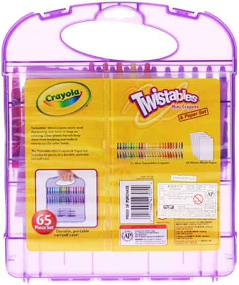 Crayola Mini Twistables Crayons & Paper Set, 65 Pieces, Gift for Kids