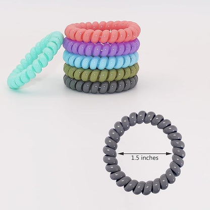 MaberryTech Direct Sensory Chew Bracelet for kids, 6 Pack Stretchy Coil Bracelets Fidget Toys for Boys Girls with Autism ADHD Anxiety, Sensory Chew Toys for Autistic Children