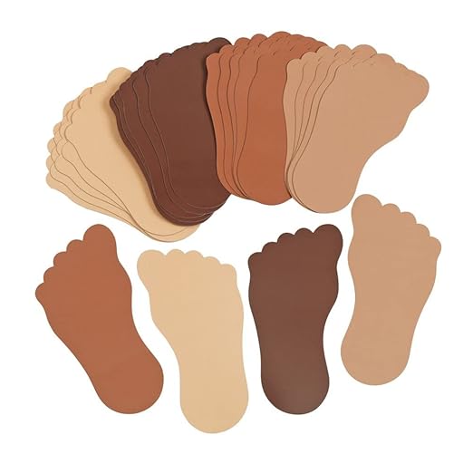 Colorations Feet, Hands, Face & People Shapes, 4 Kits Each kit with 24 pcs, multicultural Colors