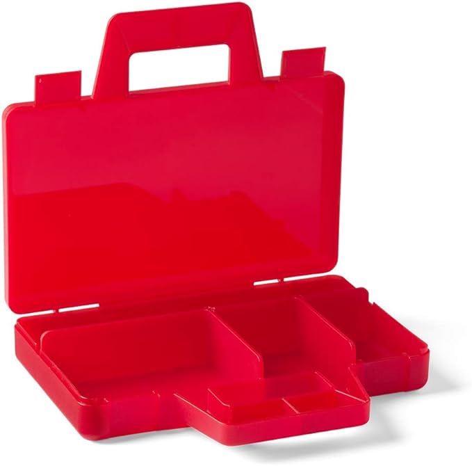 ROOM Copenhagen, Lego Sorting Box to-Go - Travel Case with Organizing Dividers - Red (40870001)
