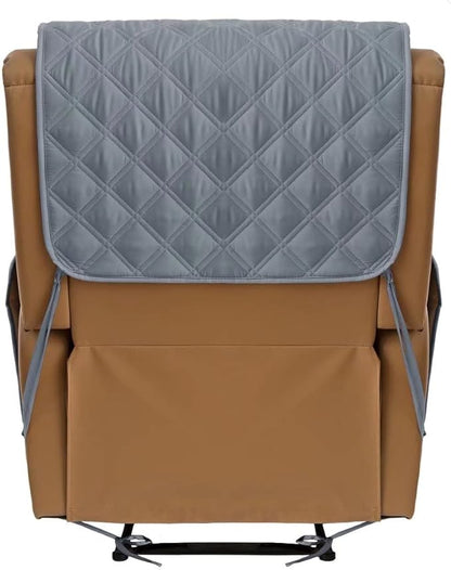TOMORO Non-Slip Oversized Recliner Cover, 100% Waterproof Quilted Recliner Chair Slipcover Furniture Protector with Pockets, Washable Couch Cover with Elastic Straps for Kids and Pets