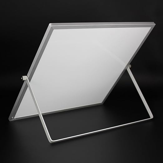 Flipside Products 12" x 12" Double-Sided Dry Erase Magnetic Flip Easel w/Black Dry Erase Marker w/Erase Cap, Adjustable Stand, Tabletop Easel, Small Portable Whiteboard