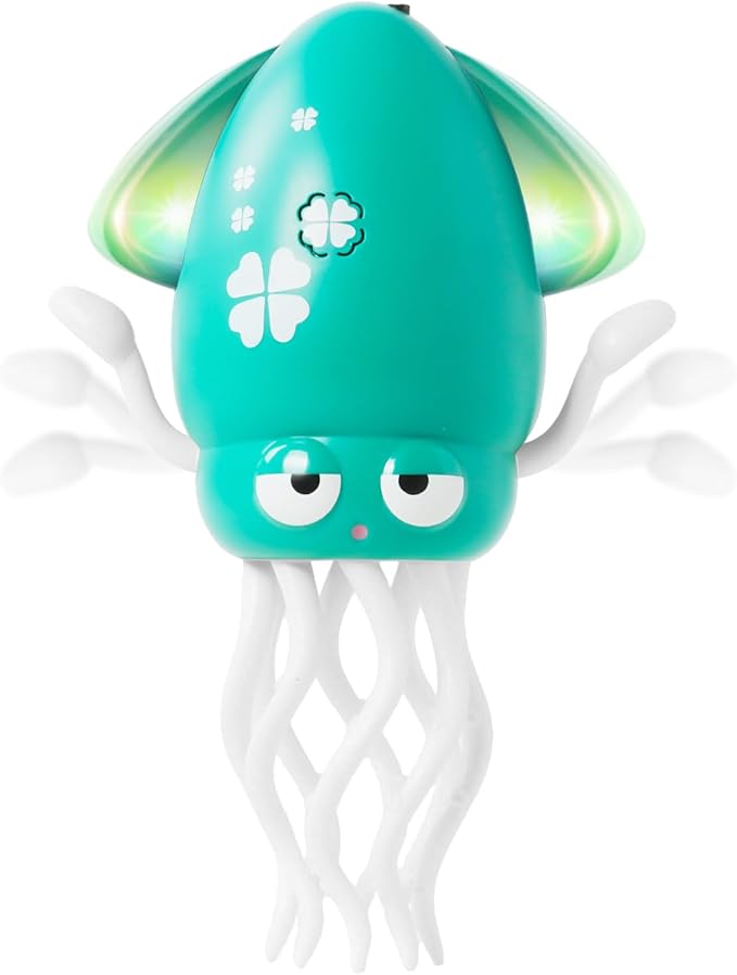 Hirger Dancing Squid Baby Toys, Crawling Octopus Infant Toy for Tummy Time, Sensory Toy for 3-6-12-18 Months Babies & Toddlers 1-2-3, Musical Birthday Gift for Boys Girls
