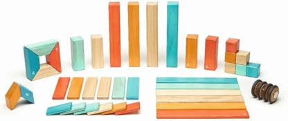42 Piece Tegu Magnetic Wooden Block Set, Sunset, 1-99 years old