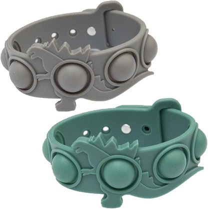 fidgets for Classroom, 2pcs Quiet Silent pop Wristband Watch, Autism Sensory Products, Stress Toys, Silent ADHD Toys for Adults Kids Toddlers