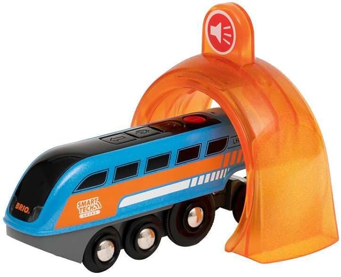 BRIO 33971 Smart Tech Sound Record & Play Engine - Interactive Wooden Toy Train for Kids | Perfect for Age 3 and Up | Enhances Motor Skills