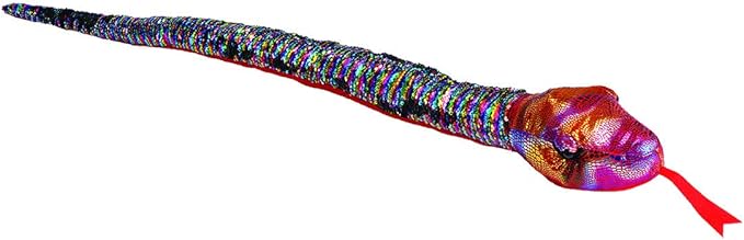 Wild Republic Sequin Snake Plush, Stuffed Animal, Plush Toy, Kids Gifts,54 Inches