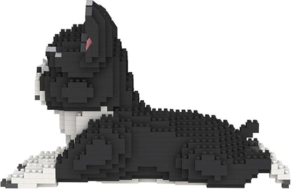 Larcele Micro Dog Building Blocks Mini Pet Building Toy Bricks, 812 Pieces KLJM-02(Boston Terrier)